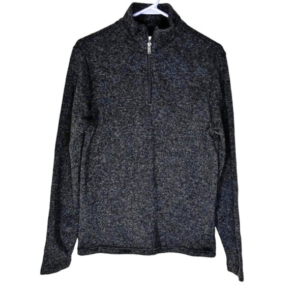 Old Navy Fleece‎ Sweater 1/4 Zip Mock Neck Sweatshirt Charcoal Grey Small - Picture 1 of 10